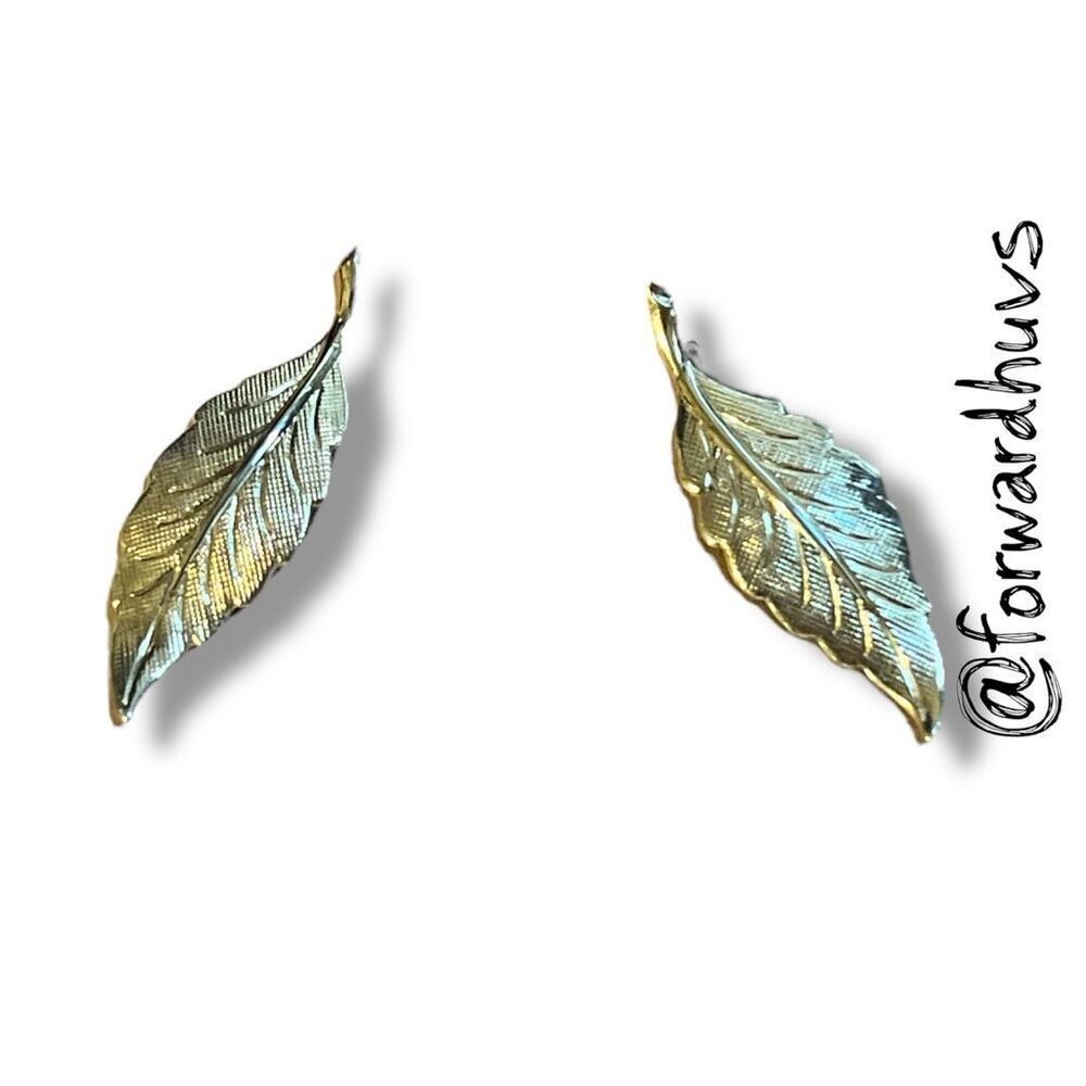 Bundle Sale 3 for $15 | Gold-Tone Leaf Clip On Earrings